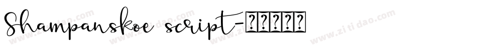 Shampanskoe script字体转换